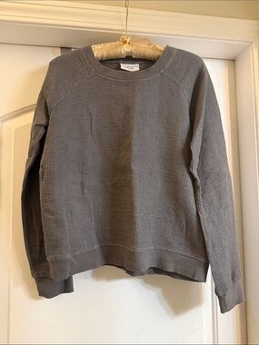 Parachute Gray Waffle-Knit Crewneck Sweater